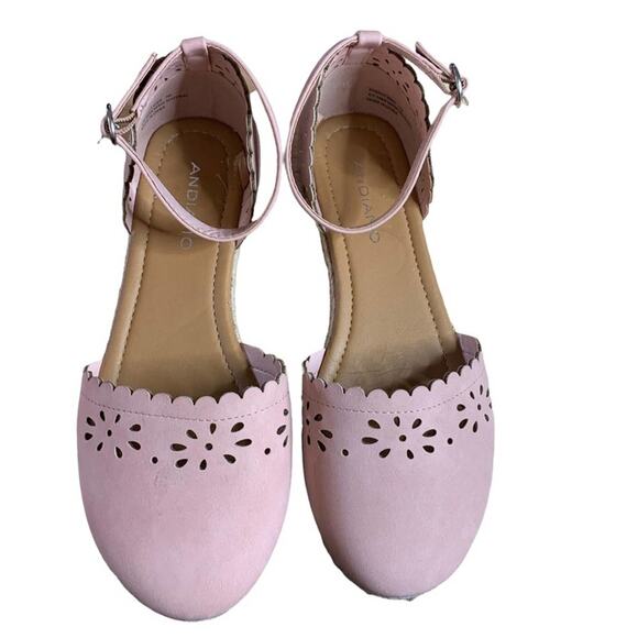 Andiamo Nancy flat shoes espadrilles light pink blush size 7W Wide - Picture 5 of 9